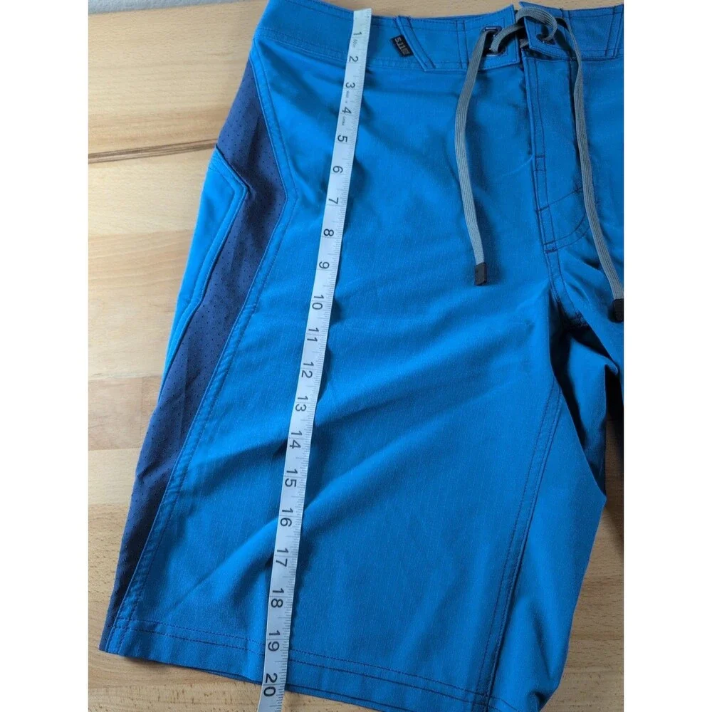 5.11 Tactical Mens Board Shorts Blue Ripstop Cargo Training Swim Trunks Size 33